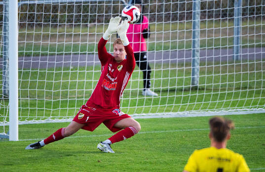 IFK Hässleholms målvakt Gabriel Gagzis tvingas kapitulera