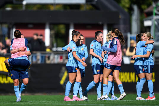 Djurgårdens spelare jublar