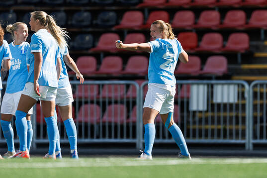 Malmö FFs Sara Kanutte Sørensen Fornes jublar