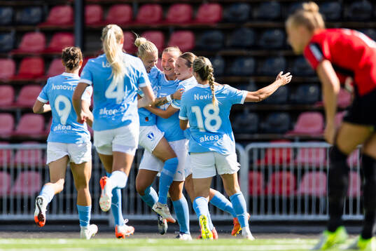 Malmö FFs Sara Kanutte Sørensen Fornes (m) gör 0-5 och