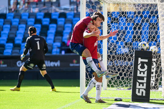 Örgrytes Noah Christoffersson jublar