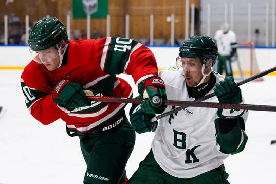 Frölundas Jacob Peterson och Färjestads Joel Kellman