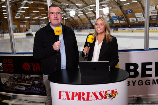 Johan Svensson och Jennifer Engström i Expressens studio