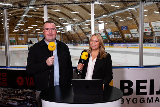 Johan Svensson och Jennifer Engström i Expressens studio