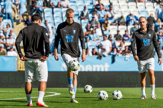 Malmö FFs Daniel Gudjohnsen och Arnor Sigurdsson