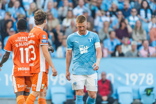 Malmö FFs Anders Christiansen deppar