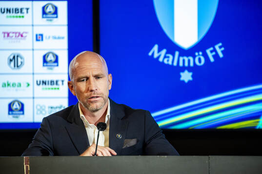 Malmö FFs huvudtränare Henrik Rydström på en