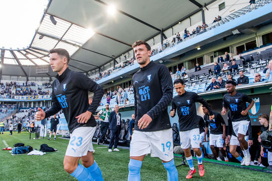 Malmö FFs Lasse Berg Johnsen och Colin Rösler