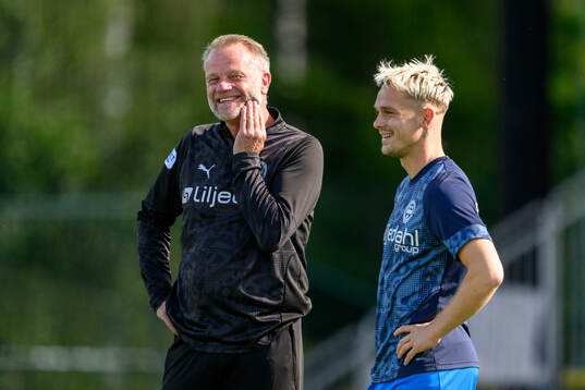 Värnamos tränare Arne Sandstø och Kent-Are Antonsen