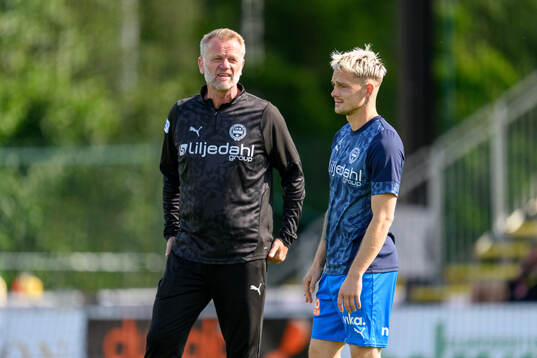 Värnamos tränare Arne Sandstø och Kent-Are Antonsen