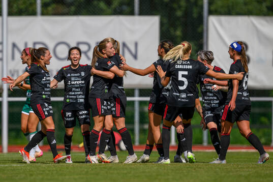 Piteås spelare jublar