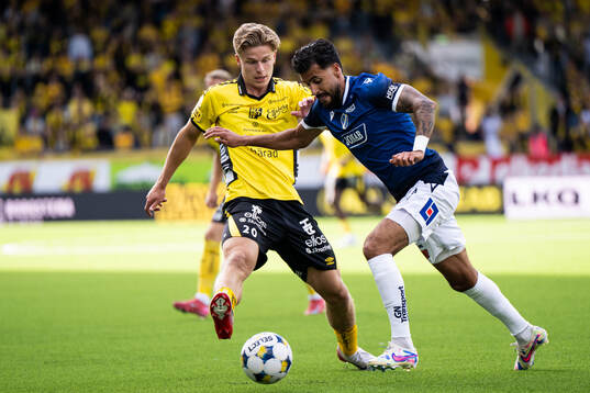Elfsborgs Gottfrid Rapp och Halmstads Rami Kaib