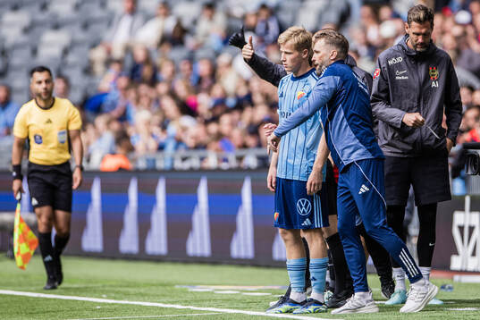 Djurgårdens Bo Hegland och tränare Jani Honkavaara