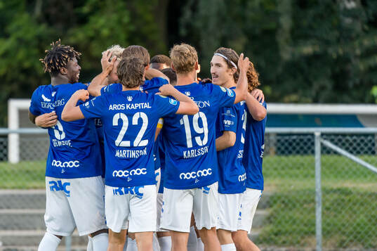 Trelleborgs spelare jublar