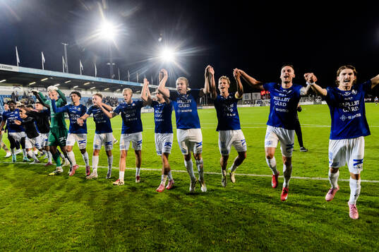 Trelleborgs spelare jublar