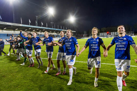 Trelleborgs spelare jublar