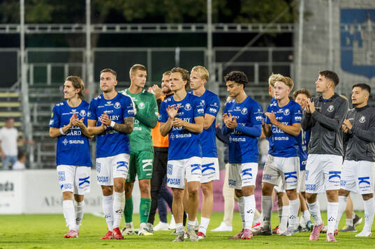 Trelleborgs spelare jublar