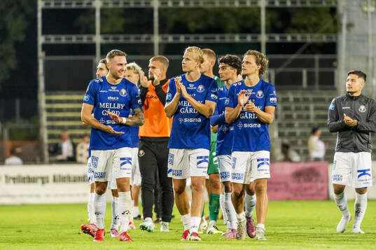 Trelleborgs spelare jublar