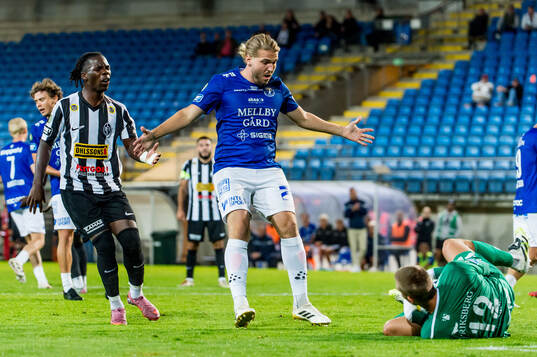 Landskronas Xavier Odhiambo och Trelleborgs Charlie Weberg