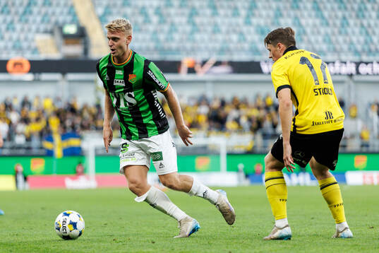 GAIS Joackim Fagerjord och Mjällbys Elliot Stroud