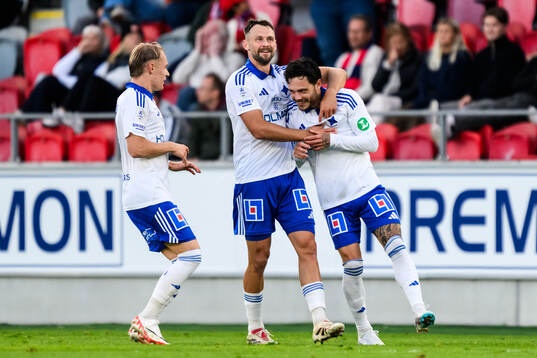 IFK Norrköpings David Moberg Karlsson jublar