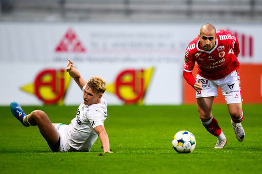 Helsingborgs Benjamin Örn och Kalmars Saba Mamatsashvili