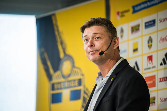 Head coach Jon Dahl Tomasson of the Swedish national