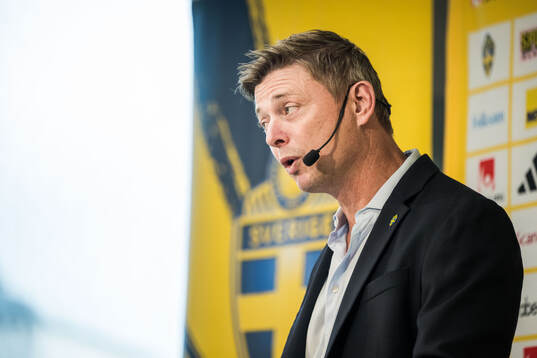 Head coach Jon Dahl Tomasson of the Swedish national