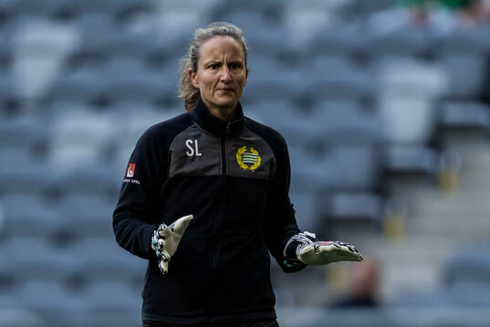 Goalkeeper coach Sofia Lundgren of Hammarby