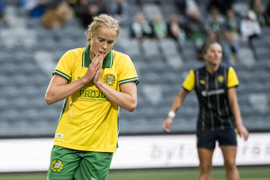 Julie Blakstad of Hammarby looks dejected