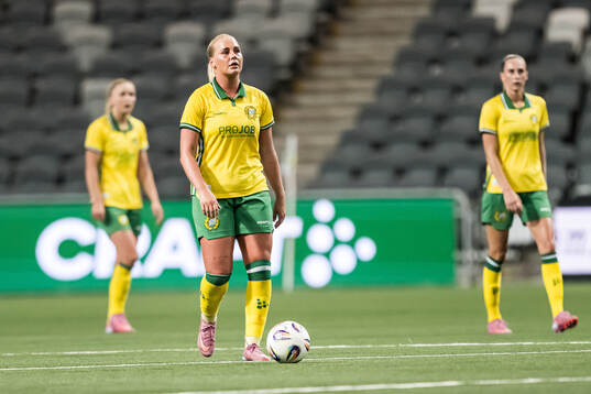 Cathinka Tandberg  of Hammarby looks dejected