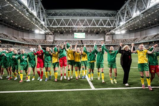 Players of Hammarby celebrate
