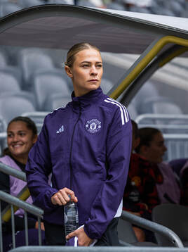 Fridolina Rolfö of Manchester United prior to the UEFA