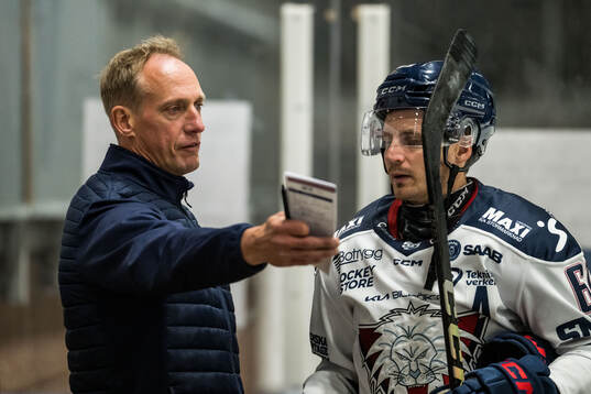 Linköpings tränare Mikael Håkanson och Markus Ljungh