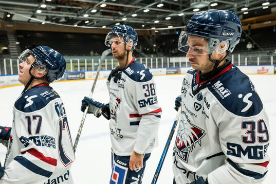 Linköpings Johan Södergran och Ty Rattie deppar
