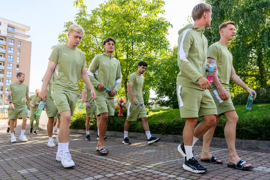 Isak Brusberg, Silas Andersen, Nikola Mitrovic and Julius