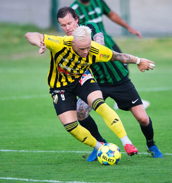 IFK Hässleholms Alexander Sjöström och Högaborgs Niklas