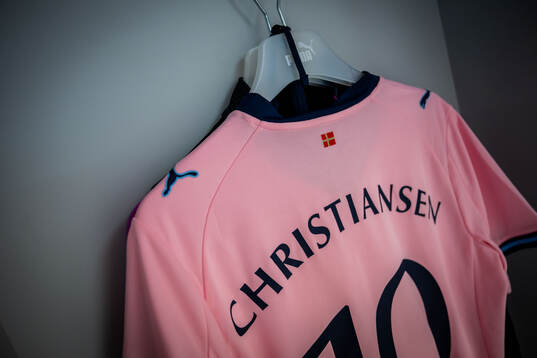 The kit of Anders Christiansen of Malmö FF in the dressing