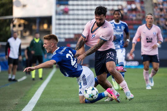 Andres Dumitrescu of SK Sigma Olomouc and Sead Haksabanovic