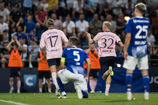 Daniel Gudjohnsen of Malmö FF celebrates