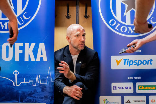 Head coach Henrik Rydström of Malmö FF is being interview