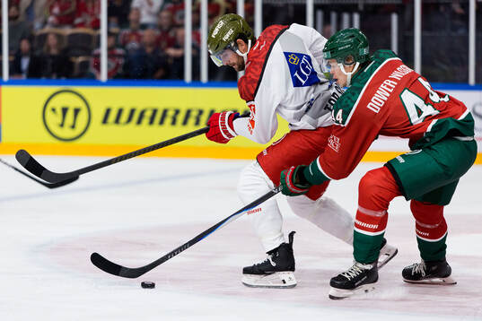 Daniel Frank of Bolzano and Noah Dower Nilsson of Frölunda
