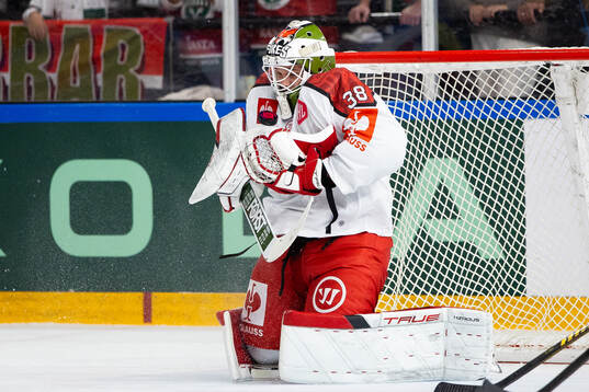 Goaltender Samuel Harvey of Bolzano