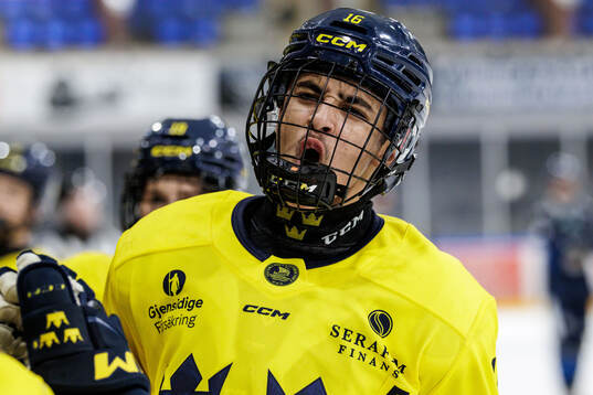 Benjamin Nyström of Sweden celebrates