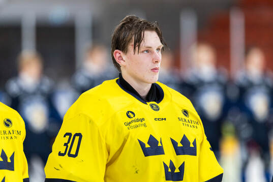 Goalkeeper Vilmer Salén Forsberg of Sweden