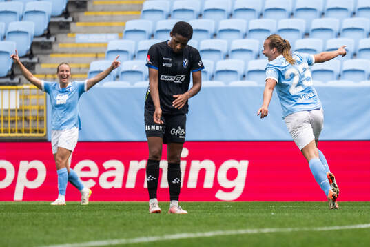 Malmö FFs Sara Kanutte Sørensen Fornes jublar