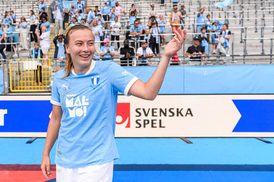 Malmö FFs Sara Kanutte Sørensen Fornes jublar