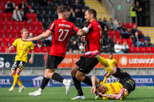 Brommapojkarnas Kaare Brøckner Barslund och Even Hovland