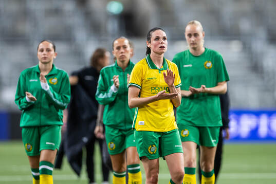 Simone Boye Sørensen of Hammarby looks dejected