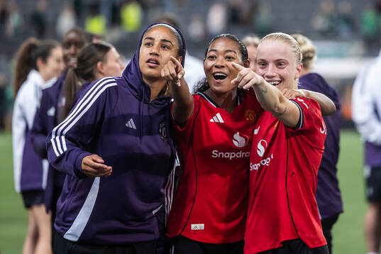 Gabrielle George, Jayde Riviere and Anna Sandberg (right)